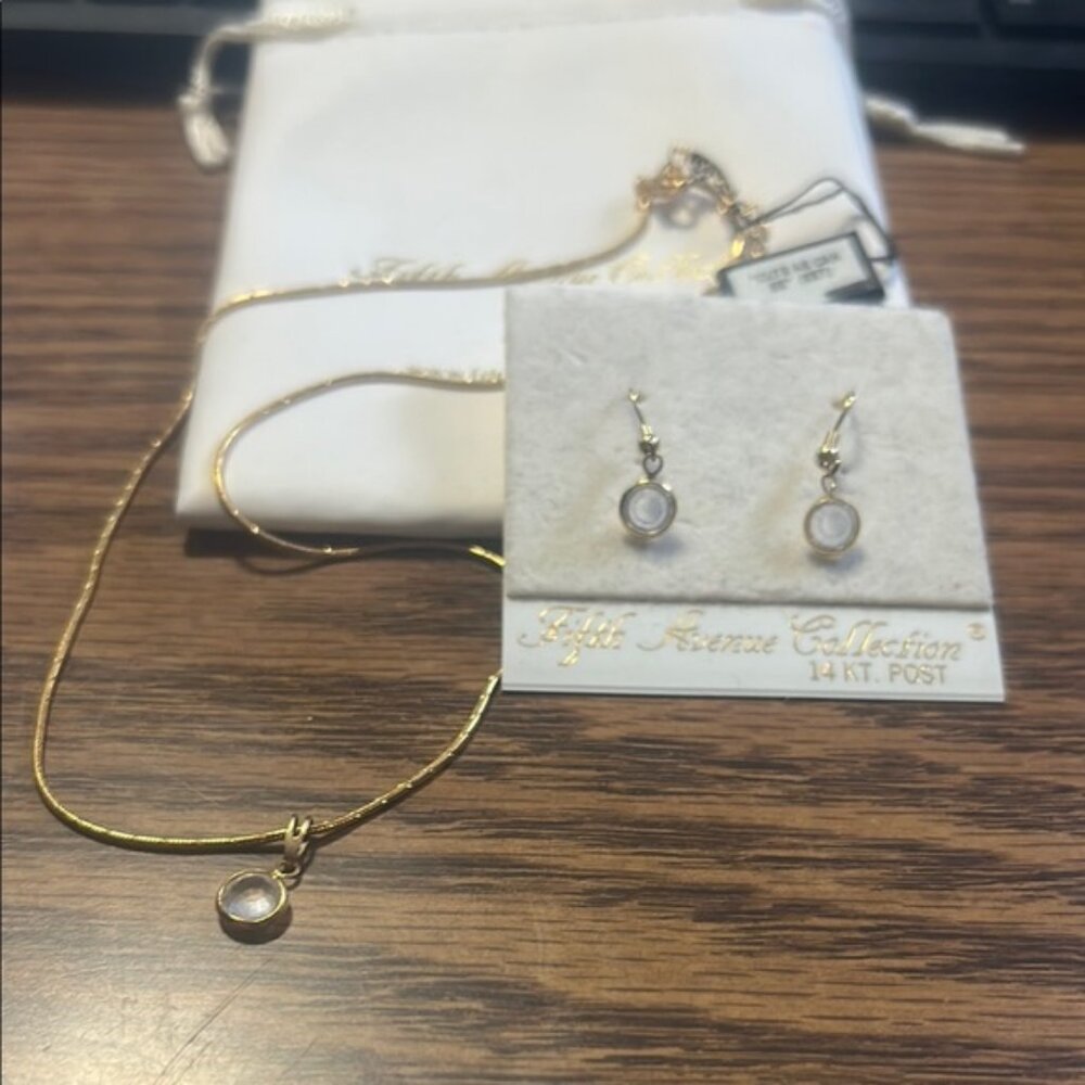 NWT Vintage Fifth Avenue Collection 'cute as can be' jewellery set